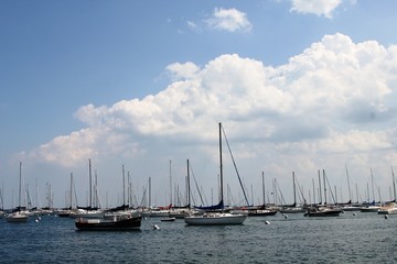 Fototapeta na wymiar boats in the harbor