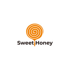 sweet honey liquid drops design symbol logo vector