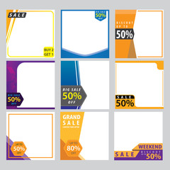 Set of promotion square banners - 352360955