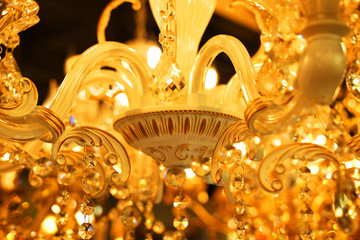 ceiling lamps, chandeliers in the store