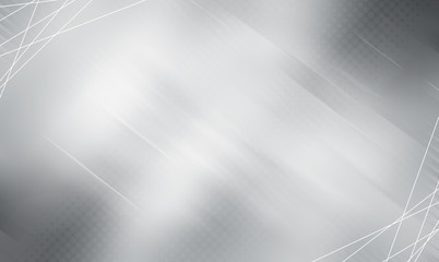 Gray halftone pattern with white line motion backdrop wallpaper. Clean Grey geometric background.