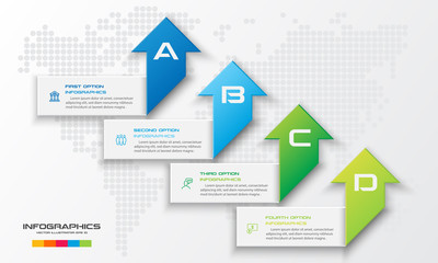 4 steps arrow infographic element,Business concept,Vector illustration.
