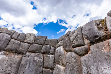 Sacsayhuaman fortress, Inca ruins in Cusco or cuzco town, Peru