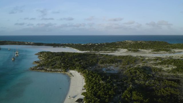 Bahamas Landscape Coastline - Tropical Exuma Islands, Aerial Drone