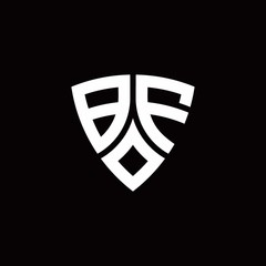 Naklejka premium BF monogram logo with modern shield style design template