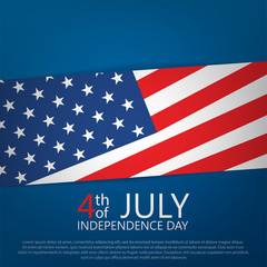 4th of July USA Independence Day Background. Vector illustration