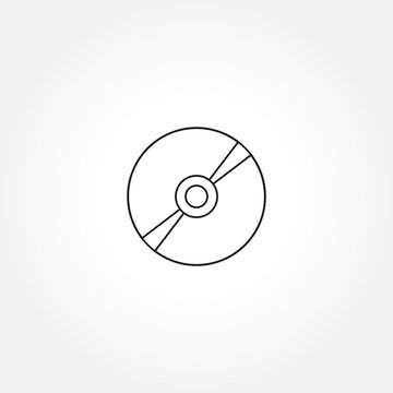 recommend clip art: Drive icon, CD line icon. CD isolated line icon