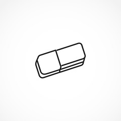 Eraser line icon. Eraser isolated line icon