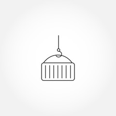 Container logistic line icon. Container logistic isolated line icon