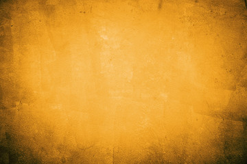 yellow and orange grunge texture cement or concrete wall banner, blank background