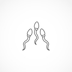 Sperm, Spermatozoa line icon. Sperm isolated line icon