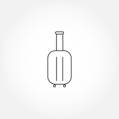 Luggage line icon. Luggage suitcase isolated line icon