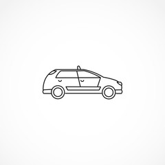 taxi car line icon. taxi car isolated line icon