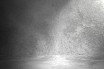 Black concrete background wall. Old surfaces that have scratches and cracks. Black room.	
