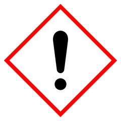 Warning Exclamation mark vector sign isolated on white background