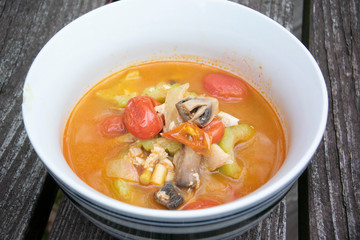 hot and spicy vegetable soup