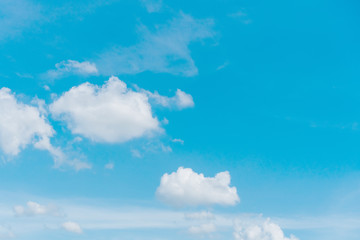 Fototapeta na wymiar Copy space summer blue sky and white cloud background.