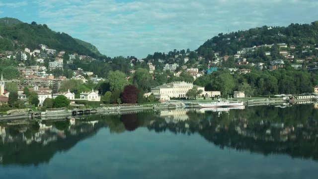 Aerial View of Villa Olmo on Lake Como