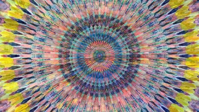 Beautiful Original Art therapy moving footage. Seamless loop psychotherapy. Geometric patterns to find or restore a sense of healthy mental balance. For yoga specialist, astrology, art therapist.