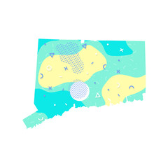 Connecticut State USA united states of america, country vector illustration, isolated on white background