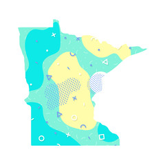 Minnesota State USA united states of america, country vector illustration, isolated on white background