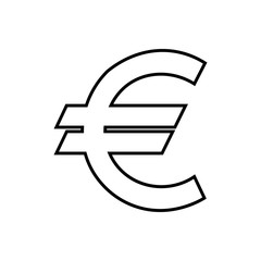Euro outline icon. Symbol, logo illustration for mobile concept and web design.