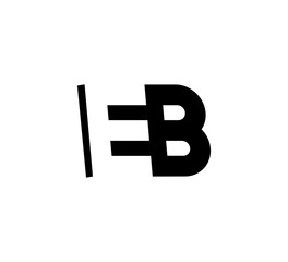 Fototapeta premium Initial letters Logo black positive/negative space EB
