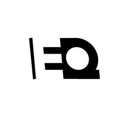 Initial letters Logo black positive/negative space EQ