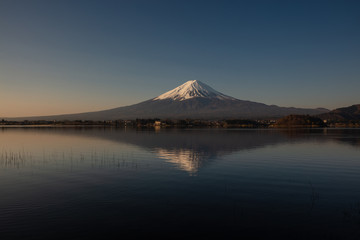 河口湖の逆さ富士