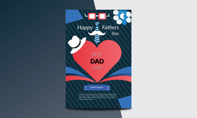 fathers day vector poster template layout 