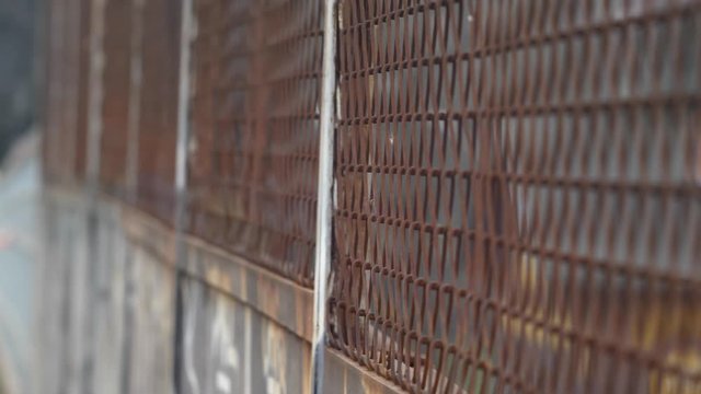 Rusted Fence Close-Up Shallow Focus