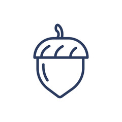 Acorn thin line icon. Oak, nut, organic isolated outline sign. Products and allergens concept. Vector illustration symbol element for web design and apps