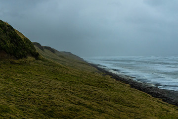 Raging southern New Zealand coastline