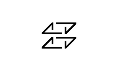 Obraz premium initial Z and P with line style logo design concept