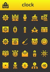 Modern Simple Set of clock Vector filled Icons