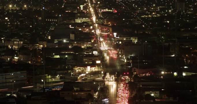 Timelapse of cars in the traffic crossing
