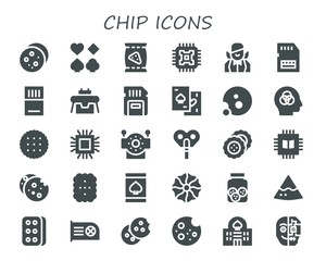 chip icon set