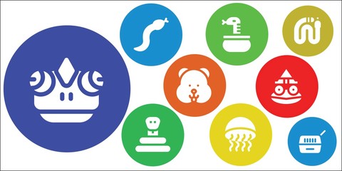 Modern Simple Set of snake Vector filled Icons