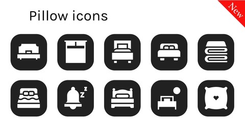 Modern Simple Set of pillow Vector filled Icons