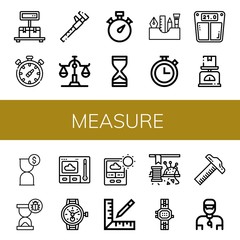 Fototapeta premium measure icon set