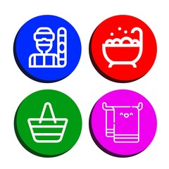 resort simple icons set