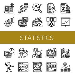 statistics icon set