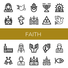 faith icon set
