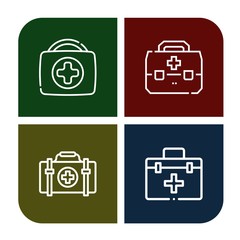 first-aid simple icons set