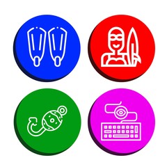 Set of fishing icons