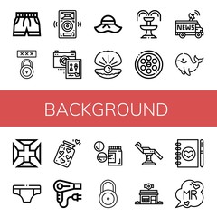 Set of background icons