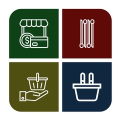 grocery icon set