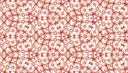 Kaleidoscope seamless pattern. Colored abstraction on white background. Useful as design element for texture and artistic compositions. - 352400990
