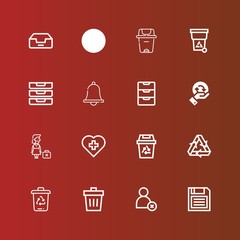 Editable 16 delete icons for web and mobile