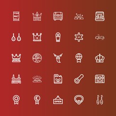 Editable 25 golden icons for web and mobile